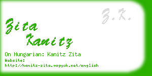 zita kanitz business card